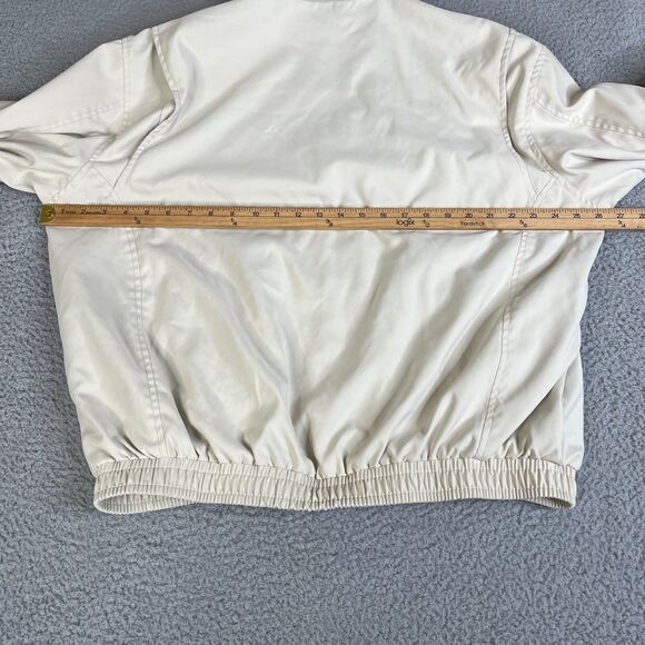 VTG Polo Ralph Lauren Jacket Large Tan Full Up Plaid Lined Bi Swing Windbreaker - Picture 12 of 13